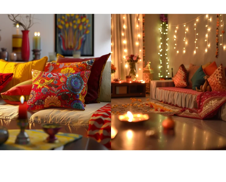 diwali decor for sofas Diwali Decor for Sofas